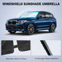 Windshield Sun Shade Umbrella - Car Sun Shade Windshield, Foldable Car Window Shades, Reflector Sunshade Offers Ultimate Sun Protection for Hatchback, Truck, SUV, MPV
