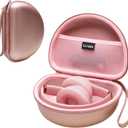 LTGEM Case Compatible with Beats Solo 4 / Studio Pro Headphone, Hard Travel Carrying Case for Beats Solo 4 / Studio Pro Headphone, Rose Gold