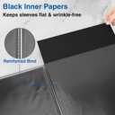 Sooez Art Portfolios 11"x17", Large Portfolio Folder with 30 Pockets & Black Inner Sheets, Display 60 Pages, 11 x 17 Presentation Book