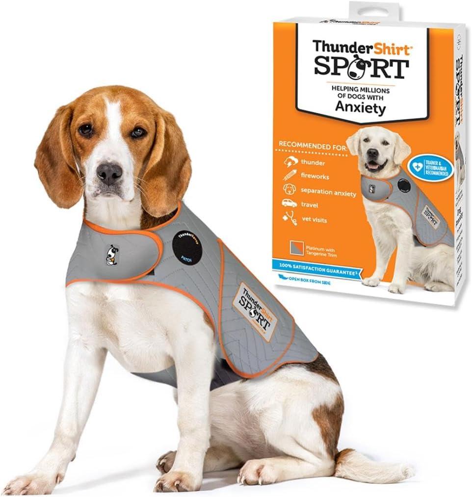 ThunderShirt for Dogs, Medium, Platinum Sport - Dog Anxiety Relief Calming Vest