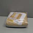 Ombre Faux Linen Sheer Curtains for Bedroom Living Room Rod Pocket, Privacy and Light Filtering, 2 Tone Reversible Gradient Voile Semi Window Curtains, Set of 2 Panels, Yellow and White, 54 x 96 Inch Length