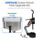 Part # GOP34UK - Standard Rectangular Gutter Punch Hole Upgrade Kit, 3x4 in.Replacement High Carbon Steel Blades,Easy Ratcheting Mechanism and Angled Punch-Blade Provide Smooth Cutting Action