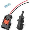 Ambient Air Temp Temperature Sensor with Connector Wire Harness Fit for Dodge/Chrysler/Jeep/Plymouth Replace 5293138AA 5149264AA 5149264AB 5017119AA