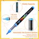 60 Colors Acrylic Paint Markers Brush Tip, Automatic Ink Control Acrylic Paint Pens Waterproof Acrylic Markers Set for Holiday Decorations, Stone, Wood, Glass, DIY & Art Supplies