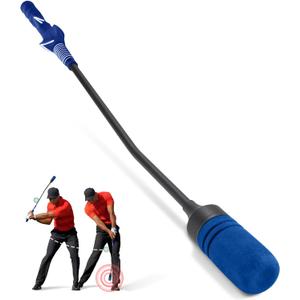 Golf Swing Trainer - Click Stick Golf Trainer for Golf Tempo Practice, Weighted Golf Training Aid Helps Enhance Strength, Improve Swing Rhythm & Maintain Balance (Right Handed-Blue)