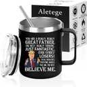 Funny Gifts for Father, You're a Great Father Mug, Fathers Day Birthday Gifts for Dad from Daughter Son, 12 OZ Black
