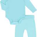 Haloumoning Baby Girl Clothes Outfits Cute Baby Ruffle Romper and Pants Clothing Sets 6M-5T
