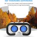 Virtual Reality Headset for Phone with Controller, 3D VR Glasses Adjustable VR Virtual Reality Goggles, Compatible 4.7-6.5 inch for iPhone & Android, for Movies GamesBlack