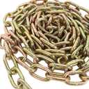 1/4''x12' Grade 70 Transport Binder Chain, G70 Tow Chain with Clevis Grab Hooks, 12,100 Lbs Breaking Strength for Tie-Down Fixed Cargo Flatbed Truck Trailer Chain