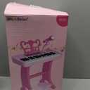 Amy&Benton Birthday Gift for 3 4 5 6 7 Year Old Girls Piano Toy with Stood for Girls 3-5 Pink Music Keyboard Toy 37 Keys with Chair
