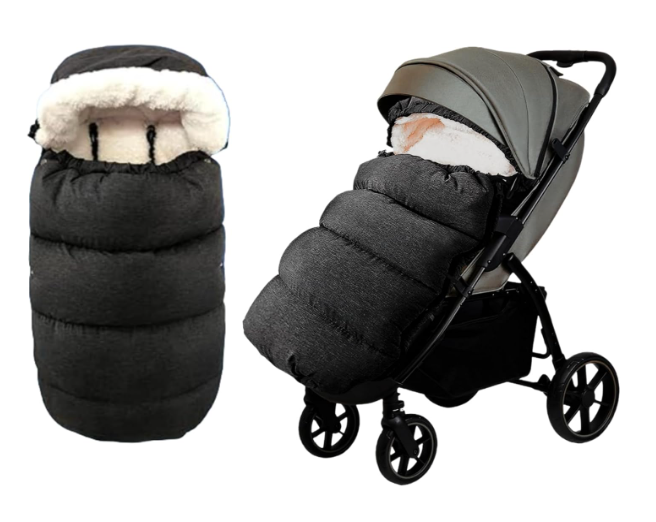Waterproof Thickened Universal Stroller Blanket  Baby/Toddler Stroller Footmuff, Sleeping Bag & Bunting, ColdWeather Winter Cover（Dark Grey）