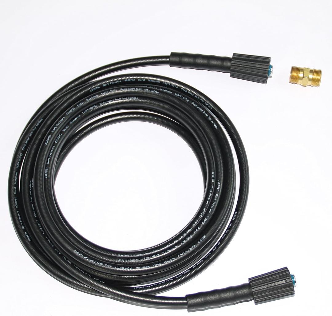 XZT 25FT 1/4-inch High Pressure Washer Hose with Adapter,3000PSI Extension Hose for most pressure washer