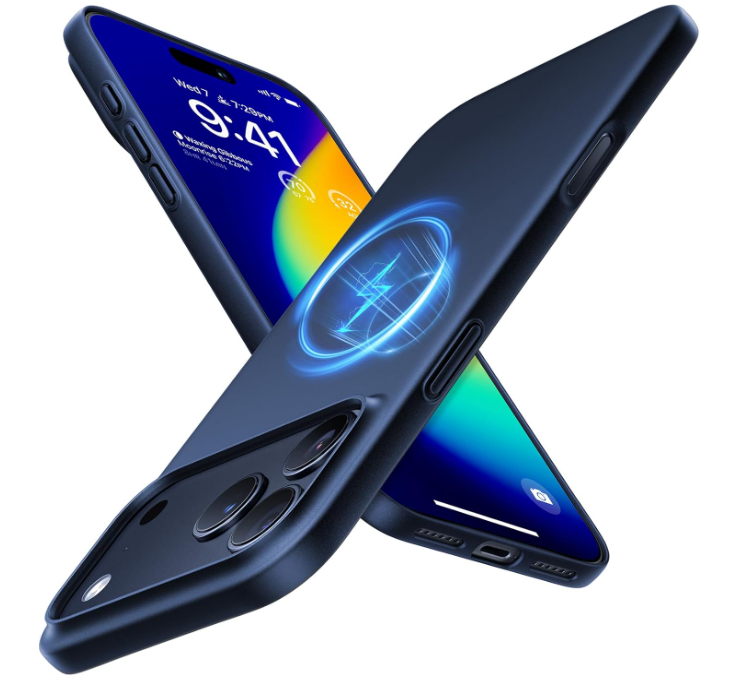 TORRAS Magnetic Slim Fit for iPhone 17 Pro Case 6.3 inch, UltraThin, Compatible with MagSafe, Lightweight Matte AntiScratch Hard PC Cover Phone Case for iPhone 17 Pro OriginFit, Deep Blue