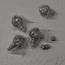 Finials for Curtain Rods, 4 Pcs Curtain Rod Finials for 5/8 Inch Dia Rod,Drapery Rod Finials of Spiral Cage Shape(Silver)