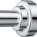 TEECK Shower Curtain Rod, 32-68 inch Adjustable Spring Tension Curtain Rod, Never Rust Anti-Slip Shower Curtain Rod for Bathroom, No Drilling, Never Collapse, Easy to Use, Silver