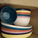 18pcs Wheat Straw Dinnerware Sets, Unbreakable dish Set Reusable Plates, Bowls, and Cups Set dishes Dishwasher Microwave Safe for Kitchen Outdoor Travel Camping (Macron Color)