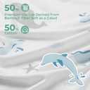Momcozy Baby Towel with Hooded-Original Design Baby Towel Set -Soft & Absorbent- Shower Gifts or Bath Essential for Infant, Newborn, Toddler, Marine Sea Whale Seal Waves Magic