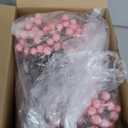 111Pcs Pink Christmas Tree Ornaments Set Include Xmas Tree Bow Topper Artificial Glitter Rose Velvet Bow Christmas Ball Ornaments Poinsettia Flowers Decoration Berries for Xmas Holiday Decor