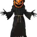 Morph Pumpkin Costume Kids, Pumpkin Grim Reaper Costume Kid, Halloween Costumes For Kids, Scary Halloween Costumes For Boys (10-12 Years)
