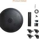 C-Hopetree 44 lb Heavy Duty Round Base Stand with Rolling Wheels for Outdoor Patio Market Table Umbrella, Black