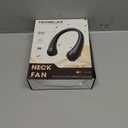 Neck Fan, Bladeless Neck Fan, 4000 mAh Rechargeable Personal Fan, 360 Hands Free Wearable Fan, 3 Speeds Adjustable,Faster Cooling, Ultra Quiet, Suitable for Home, Office, Travel, Sports (Black)