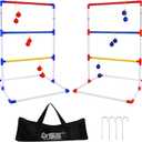 GSE Games & Sports Expert Premium Plastic Ladder Ball Toss Game Set with 6 Bolas & Carrying Bag, Portable Outdoor Games for Backyard, Lawn, Beach, Camping, Tailgate Party with Family, Friends