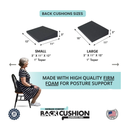 Back Wedge Cushion for Support, Stress Relief, and Posture When Sitting in Chair Or Car (Small Size 12”)
