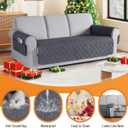 VANSOFY Couch Cover, Waterproof Sofa Covers Washable Slipcover Furniture Protector Couch Seat Covers Non-Slip Couch Cover for Dogs, Pets(Sofa Plus, Dark Gray)