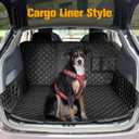 PETICON Dog Seat Covers for Tesla Model 3 & Y Back Seat with 2 Pack Door Protectors, 100% Waterproof Dog Hammock for Tesla with Mesh Window & Headrest Protection Prevents Scratches and Scuffs