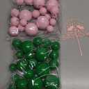 44 Pieces Pink and Green Cake Decorations with Mini Black Witch Hat, Silver Crown, Broom, Balloons, Happy Birthday Cake Topper for Girls Women Princess Witch Birthday Party Decorations Supplies