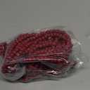 Boao 1 Piece Christmas Wooden Bead Garland 19.7 ft Round Farmhouse Vintage Wood Bead Garlands for Xmas Decoration Supplies (Burgundy)