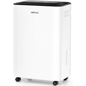 AIRPLUS 2500 Sq.Ft Dehumidifier for Basement, 30 Pints Dehumidifiers for Home with Drain Hose, Quiet Smart Humidity Control for Bedroom, Bathroom with Auto Shut Off, Dry Clothes, 24H Timer