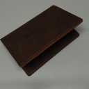 Fan&Ran Genuine Leather Journal Cover for Field Notes Notebooks, Moleskine Cahier Journal Pocket 3.5 x 5.5 Inches, Bourbon Brown