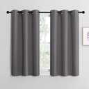 NICETOWN Room Darkening Draperies Curtains Panels, 2 Panels Grey W52 x L108