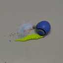 Interactive Cat Toy Ball, Automatic Moving Cats Ball Toy with Feather, Indoor Smart Cat Toys, Motorised Cats Balls Toy for Chasing & Hunting (Blue)
