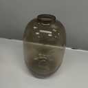 GeLive Brown Glass Vase Round Clear Colored Flower Vase for Centerpiece Long Stem Branch Fresh Artificial Plant Bottle Modern Home Indoor Decoration (Brown)