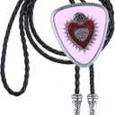 GelConnie Bolo Tie for Women Heart Cowboy Necktie Flower Gothic Mens Bolo Ties Bolero Necklace Red Western Ties for Men