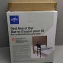 Medline Bed Assist Bar with Storage Pocket, Height Adjustable Bed Rail for Elderly Adults, Assistance for Getting In and Out of Bed at Home