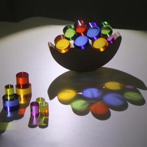 Light Table Cylinders, Transparent Classroom Accessory, Reggio Emilia Materials