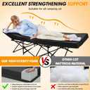 CYMULA Camping Cot Mattress 2in Memory Foam Sleeping Pad,Soft Warm Non-Slip Camping Mattress Topper with Retaining for Adults,Portable Roll up Pad for Travelonly Mattress