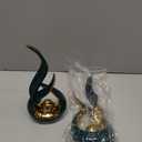 XMGZQ Gold Ceramic Abstract 2 Piece Statue Set,Mid Century Modern Abstract Art Home Decor Statue Mantelpiece on Unique Shelf Decor, TV Cabinet Divider Table top and Dining Table Centerpiece (Green)