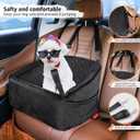 NEEZUKAR Dog Car Seat for Small Medium Dogs,Detachable Washable Dog Booster Seat Under 30lbs, Pet Car Seat Travel Bed with Storage Pockets and Dog Safety Belt (Black)