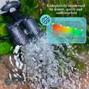 AQQA Aquarium Wave Maker,8W/12W/20W/25W Suction Cup Fish Tank Double Powerhead Pump110V/60Hz Ultra Quiet Submersible Circulation Pump,360+180Adjustable For Freshwater Saltwater (12W)