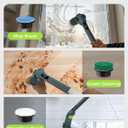 Electric Spin Scrubber Cordless Dual-Brush, IPX7 Waterproof Bathroom Power Scrubber Removalbe Extendable Handle with Digital Display, 2 Speeds, 6 Brush Heads for Bathroom, Tub, Tile, Shower, and Car