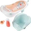 Fisher-Price™ Baby to Toddler Bath 4-in-1 Sling 'N Seat Tub with Removable Infant Support and 2 Toys, Summer Blossoms