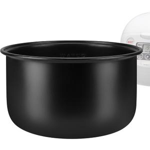 Linkidea Rice Cooker Inner Pot Replacement, 304 Stainless Steel Pressure Cooker Pot, Dishwasher Safe Replacement Inner Compatible with Tiger JBV-A10U, S10U (5.5 Cups)