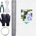 Chicken Wire 3ft x 100ft Chicken Wire Fencing 36, 1 in Chicken Wire Mesh, 21 Ga. Thick Double Galvanized Layer Anti-Rust Chicken Fence, Floral Chicken Wire Roll for Crafts, Barrier for Garden (3 ft  100 ft, Silver)