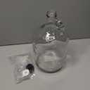 1 Gallon (128oz) Glass Fermenting Jug with Handle, Black Polyseal Lid & Cap (Pack of 1)