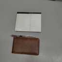 WEMATE 10 Pieces Notepad Holder Set Pocket Notebook - Included Mini Pocket Notepad Holder Set with 8 Memo Book Refills and Metal Pen for Meetings, Daily Records, and Notes 3 x 5 Inch (Brown)