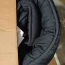 MAXYOYO Japanese Floor Mattress Futon Mattress, 4" Thicken Tatami Mat Sleeping Pad Foldable Roll Up Mat Boys Girls Dormitory Pad Kids Floor Lounger Pillow Bed, Black, Twin Size